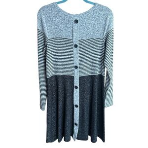 A Line Kinit Mini Button Back Soft Dress by Blue Pepper S-L